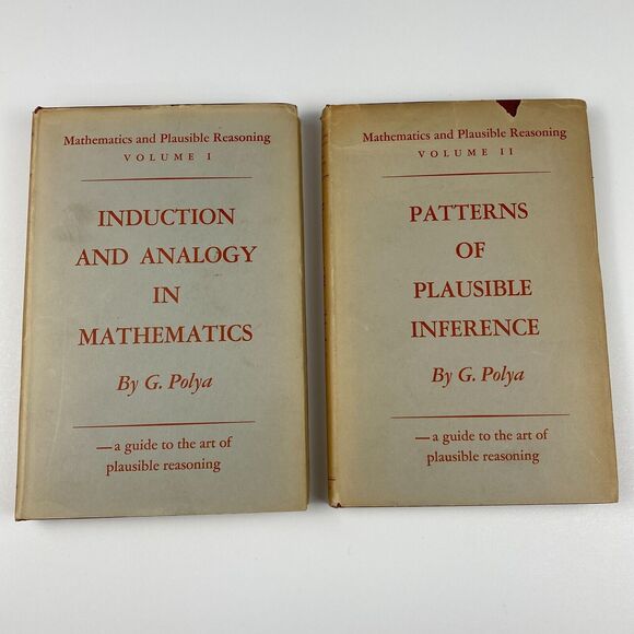 Mathematics & Plausible Reasoning G. Polya 1st Edition 2 Volume Set 1954 HC - Picture 1 of 14